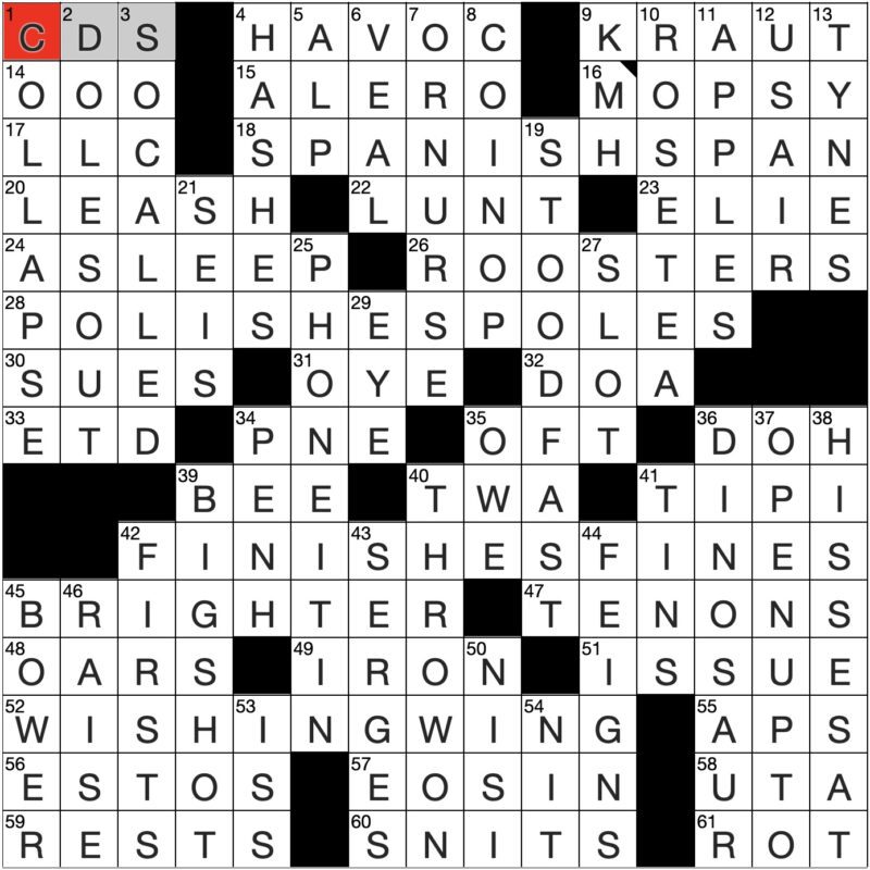 Filled in crossword grid for ClassiCanadian Crosswords 10 September 2025
