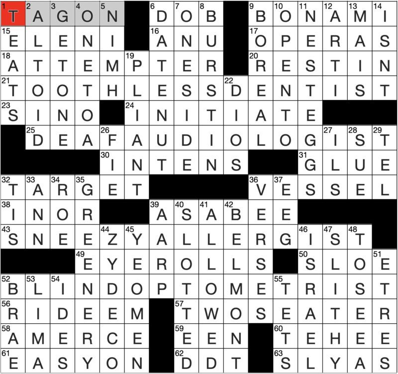 Filled in crossword grid for ClassiCanadian Crosswords 10 December 2025