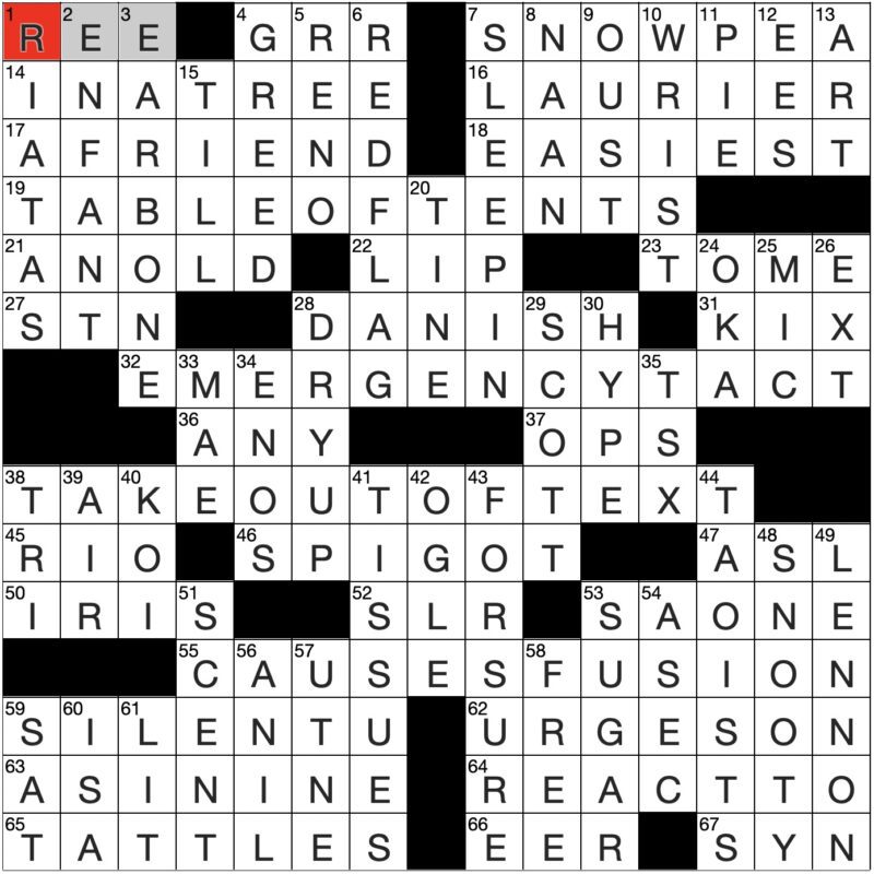 Filled in crossword grid for ClassiCanadian Crosswords 29 November 2023