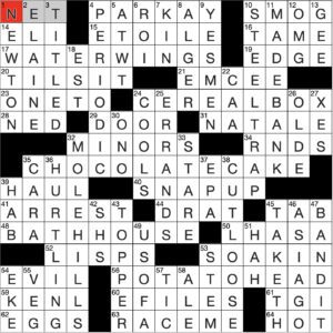 Filled in crossword grid for ClassiCanadian Crosswords 06 December 2023