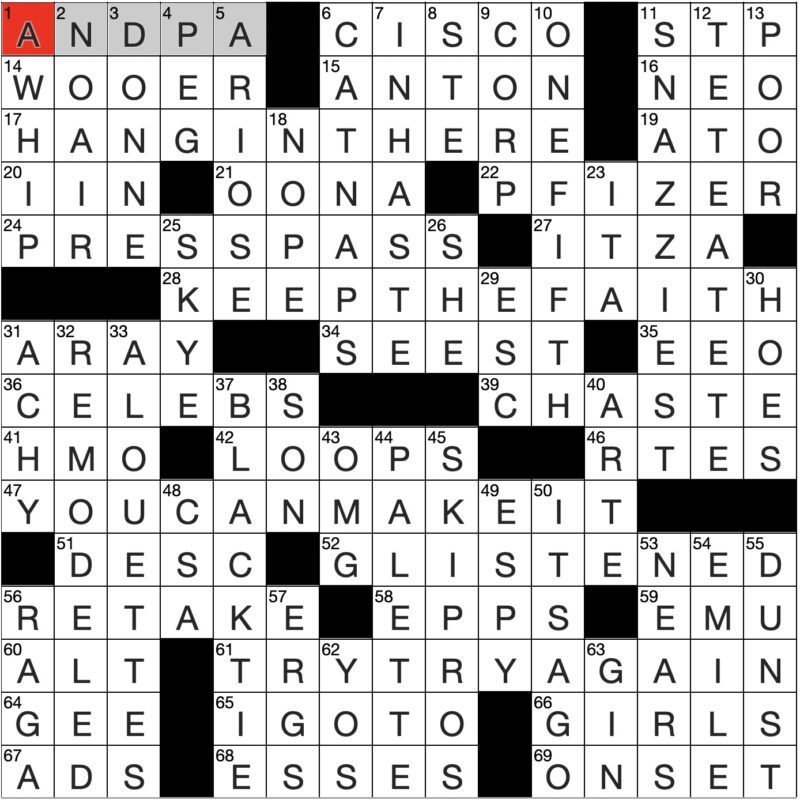 Filled in crossword grid for ClassiCanadian Crosswords 10 April 2024