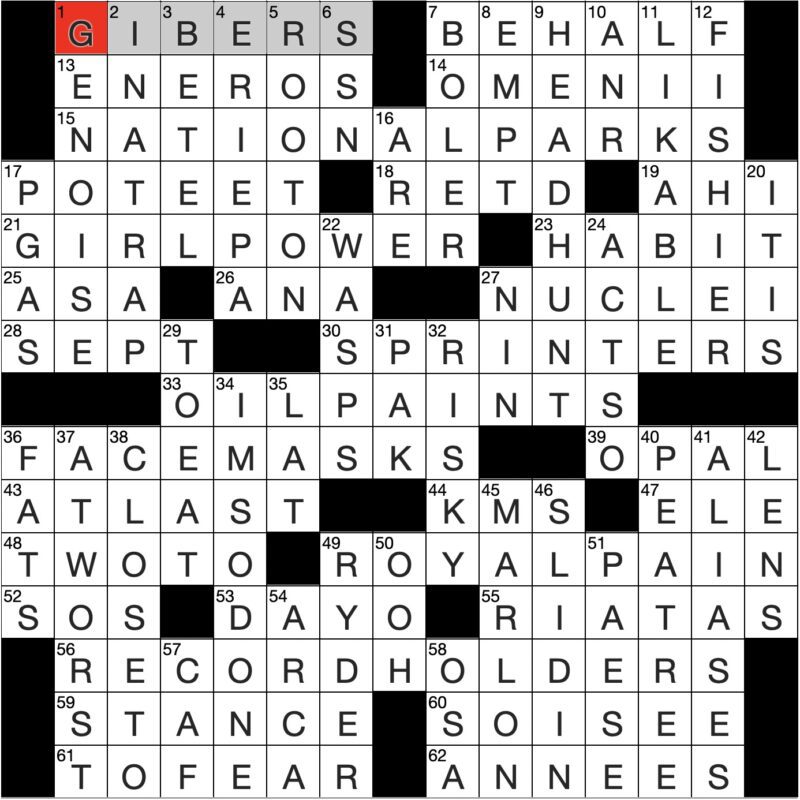 Filled in crossword grid for ClassiCanadian Crosswords 08 May 2024
