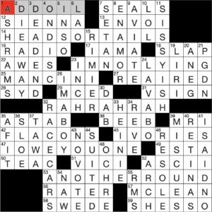 Filled in crossword grid for ClassiCanadian Crosswords 10 July 2024