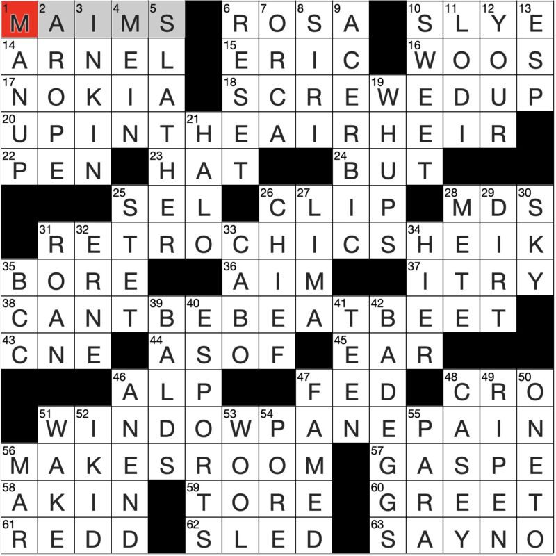 Filled in crossword grid for ClassiCanadian Crosswords 31 July 2024