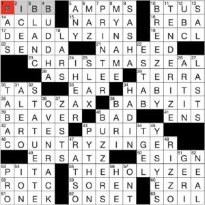 Filled in crossword grid for ClassiCanadian Crosswords 28 August 2024