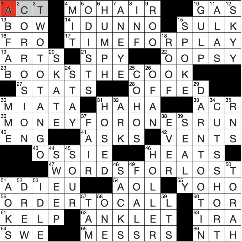 Filled in crossword grid for ClassiCanadian Crosswords 09 October 2024
