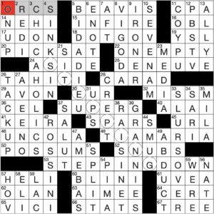 Filled in crossword grid for ClassiCanadian Crosswords 24 September 2025