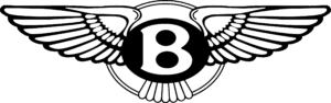 Bentley logo showing the letter B in an oval flanked by wings on either side